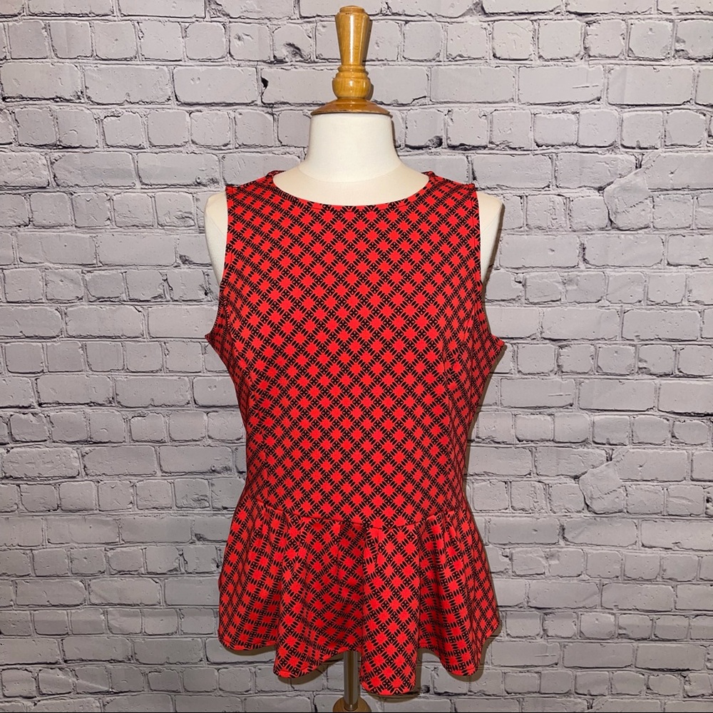 Worthington Red Peplum Blouse